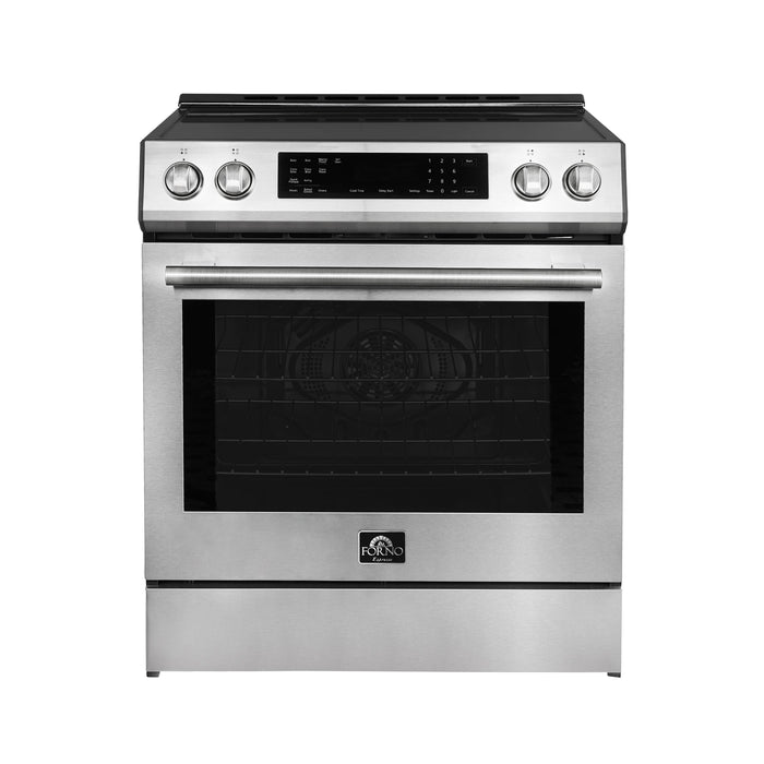 Forno Espresso 30" Induction Range with Air Fry and Self-Clean in Stainless Steel and Silver Handles, FFSIN0905-30