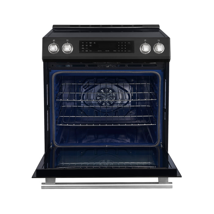 Forno Espresso 30" Induction Range with Air Fry and Self-Clean in Black and Silver Handles, FFSIN0905-30BLK