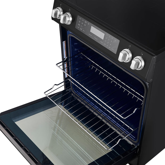 Forno Espresso 30" Induction Range with Air Fry and Self-Clean in Black and Silver Handles, FFSIN0905-30BLK