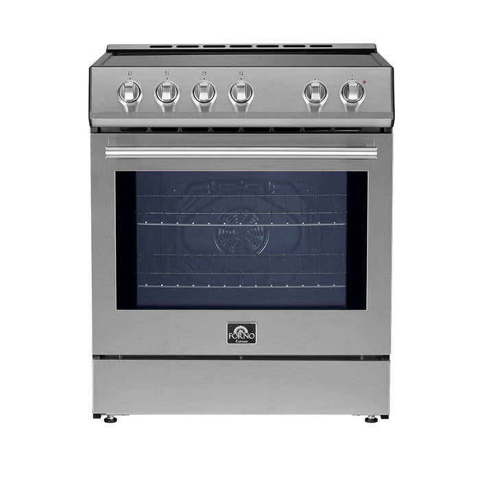 Forno 30” Induction Range with Knob Control in Stainless Steel and Silver Accents, FFSIN0982-30