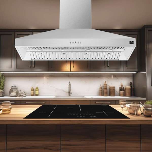 Forno 60" Island Range Hood in Stainless Steel, FRHIS5129-60