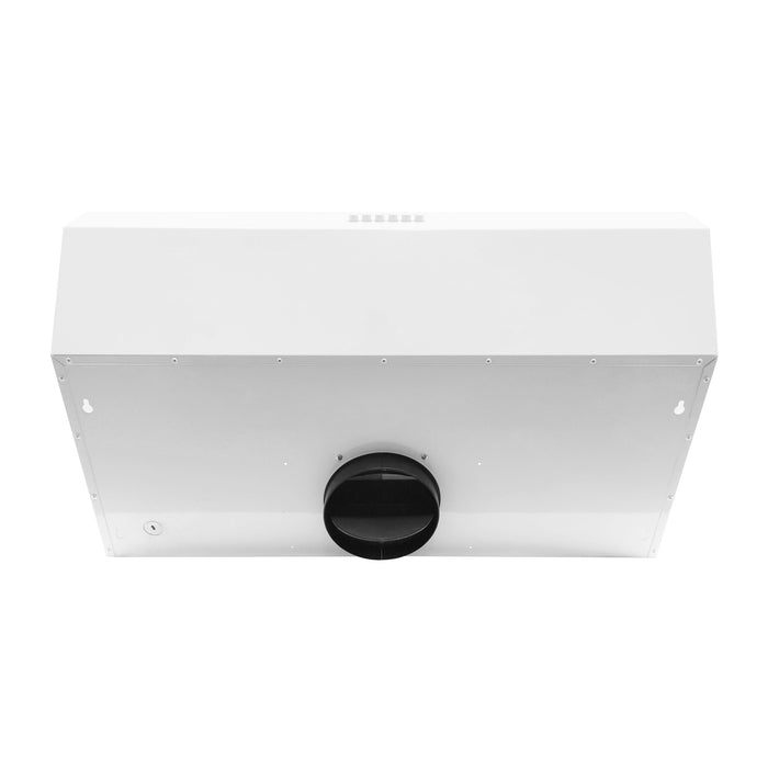 Forno Espresso 30" Under Cabinet Range Hood in White with Silver Handles, FRHUC5255-30WHT