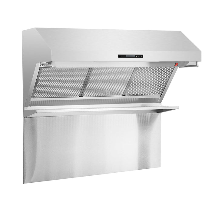 Forno 48" 1,200 CFM Wall Mount Range Hood and Back Splash, FRHWM5029-48HB