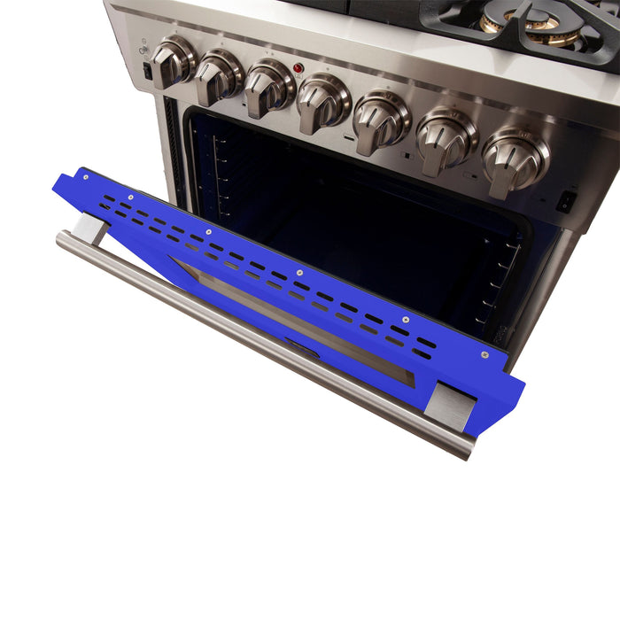 Forno 30 Inch Professional Freestanding Gas Range in Blue, FFSGS6260-30BLU