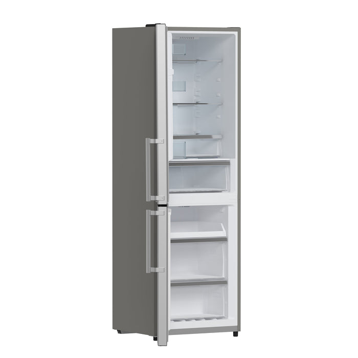 Forno 23.4" 10.8 Cu. Ft. Left Swing Refrigerator with Bottom Freezer in Stainless Steel, FFFFD1778-24LS