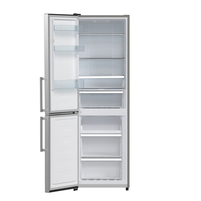 Forno 23.4" 10.8 Cu. Ft. Left Swing Refrigerator with Bottom Freezer in Stainless Steel, FFFFD1778-24LS