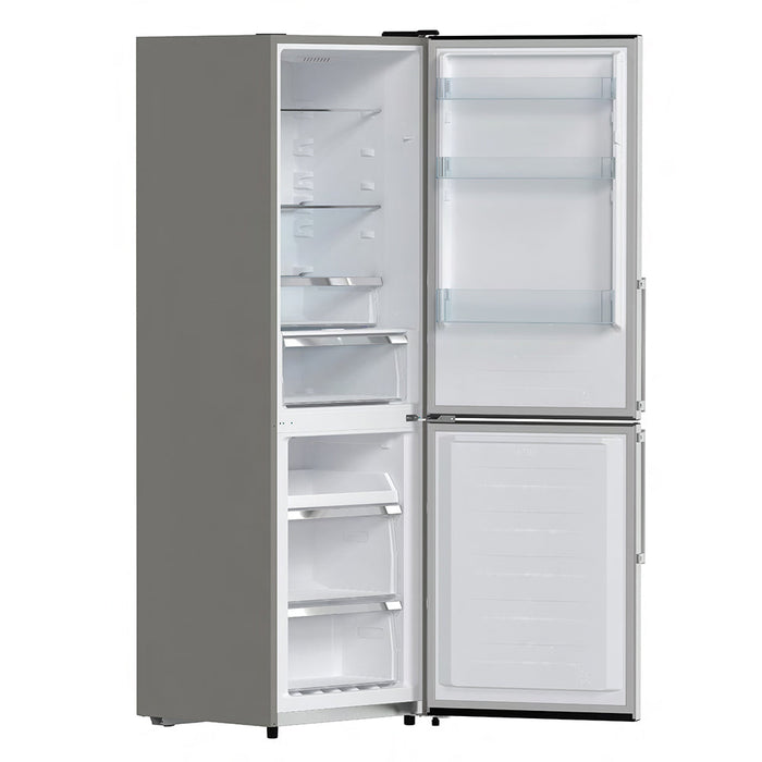 Forno 23.4" 10.8 Cu. Ft. Right Swing Refrigerator with Bottom Freezer in Stainless Steel, FFFFD1778-24RS