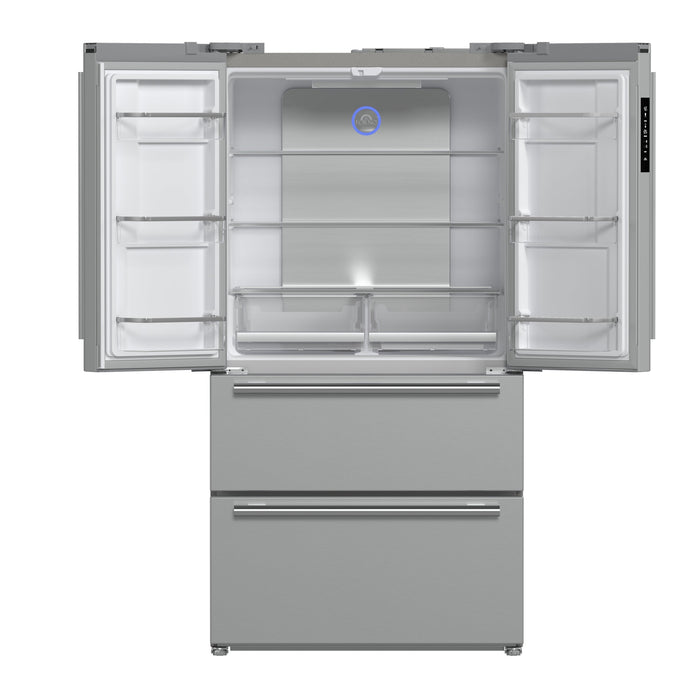 Forno 36 in. 19 cu.ft. French Door Refrigerator in Stainless Steel, FFRBI1820-36SB