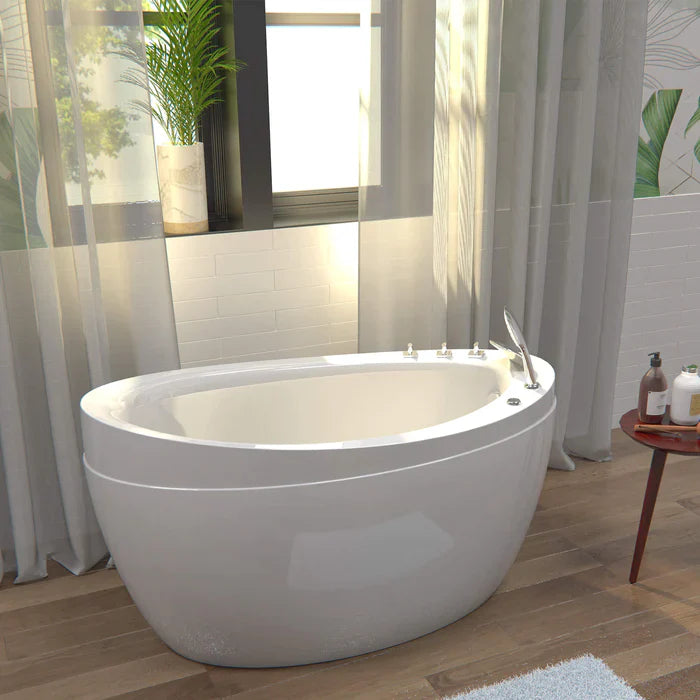 Empava 48" Freestanding Japanese Style Soaking Bathtub with Faucet, EMPV-48JT011