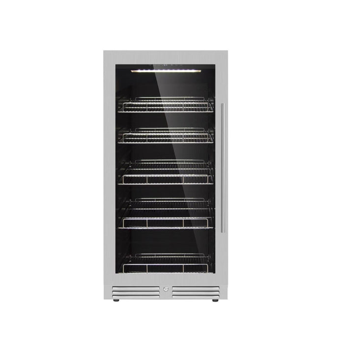 KingsBottle 389 Cans Capacity Upright Beverage Refrigerator With Low-E Glass Door