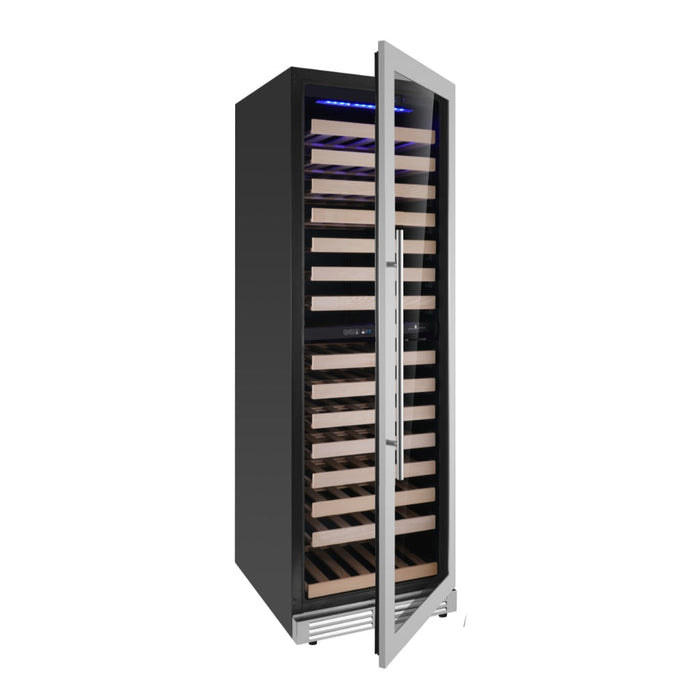 KingsBottle Dual Zone Upright Low-E Glass Door Large Wine Cooler