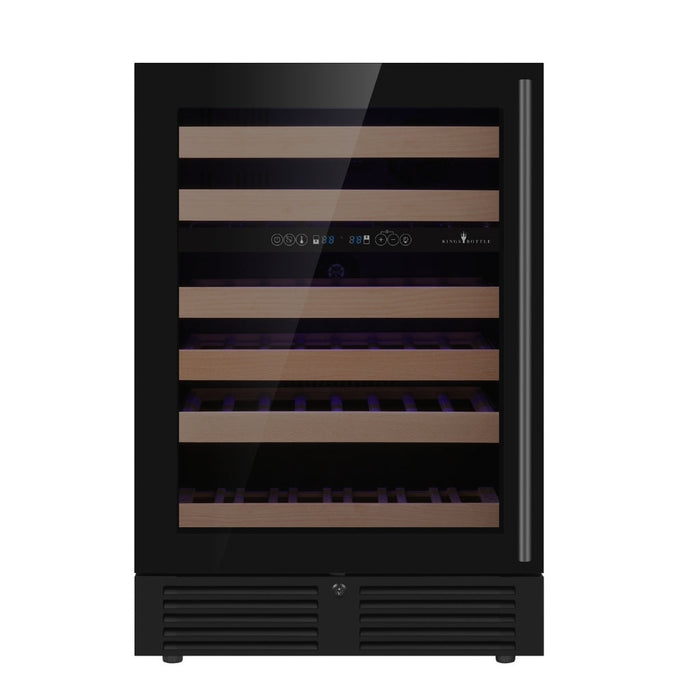 KingsBottle Dual Zone 24 Inch Under Counter LOW-E Glass Door Wine Cooler