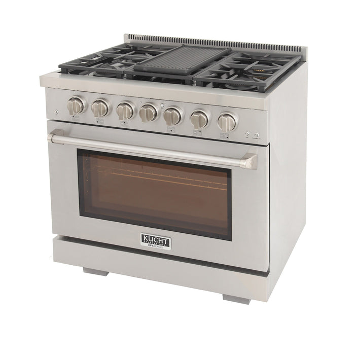 Kucht Professional 36 in. 5.2 cu ft. Propane Gas Range, KFX360/LP