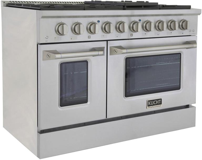 Kucht Professional 48 in. 6.7 cu ft. Natural Gas Range, Range Hood & Dishwasher Package, AP-KNG481-S-2