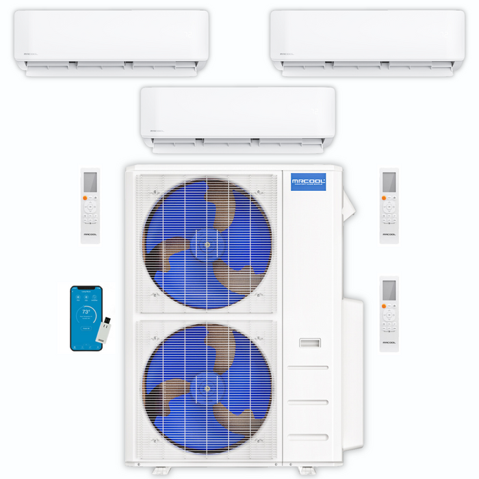 MRCOOL DIY Mini Split - 54,000 BTU 3 Zone Ductless Air Conditioner and Heat Pump, DIY-B-348HP181818