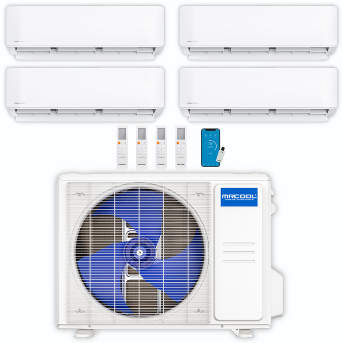 MRCOOL DIY Mini Split - 36,000 BTU 4 Zone Ductless Air Conditioner and Heat Pump, DIY-B-436HP09090909