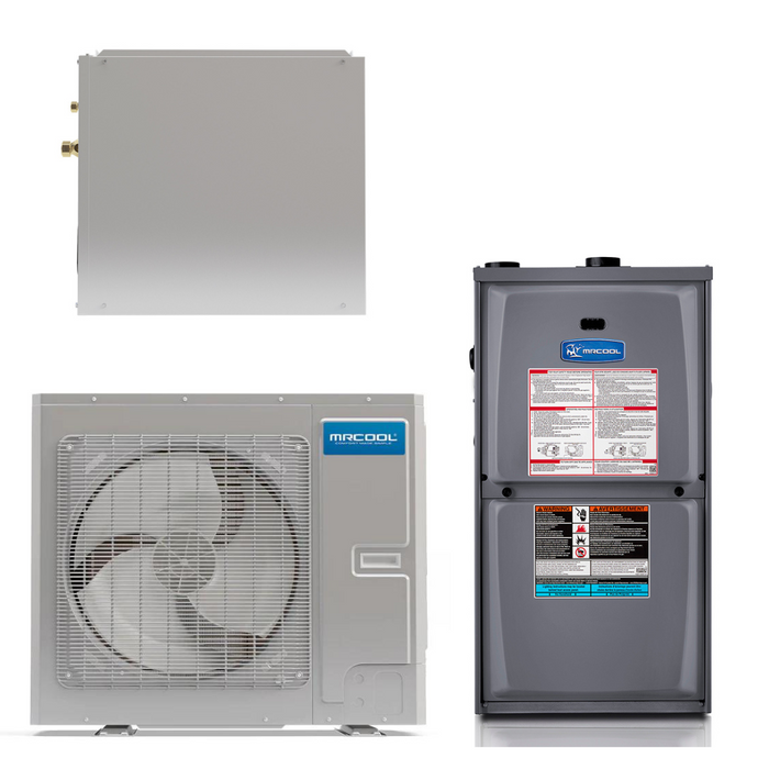 MRCOOL 2-3 Ton Central Air Conditioner and 80% AFUE, 66K BTU Gas Furnace Split System - Downflow