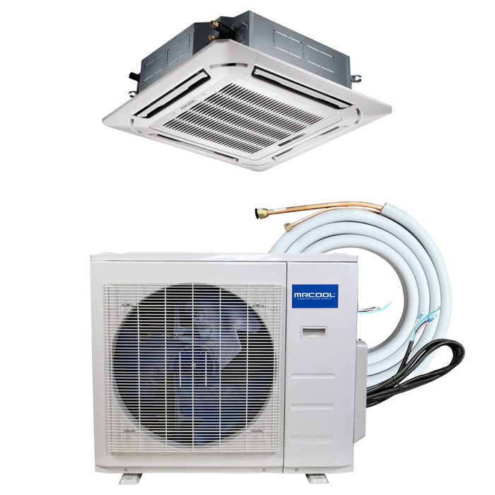 MRCOOL Olympus Mini Split - 18K BTU Ductless Ceiling Cassette, Heat Pump and 16 ft. Flared Lineset, OLY18-C-1-18-16