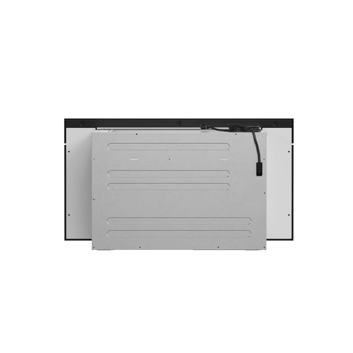 Forno Espresso 30" Built-In Microwave Drawer in Black with Antique Brass Handles, FMWDR3000-30BLK