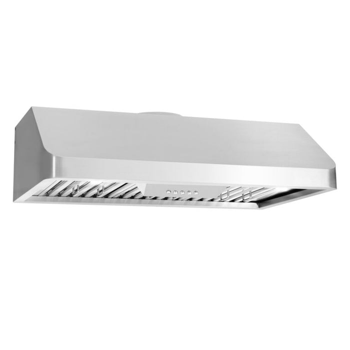 Cosmo 36" 500 CFM Convertible Under Cabinet Range Hood with Push Button Controls, COS-QB90