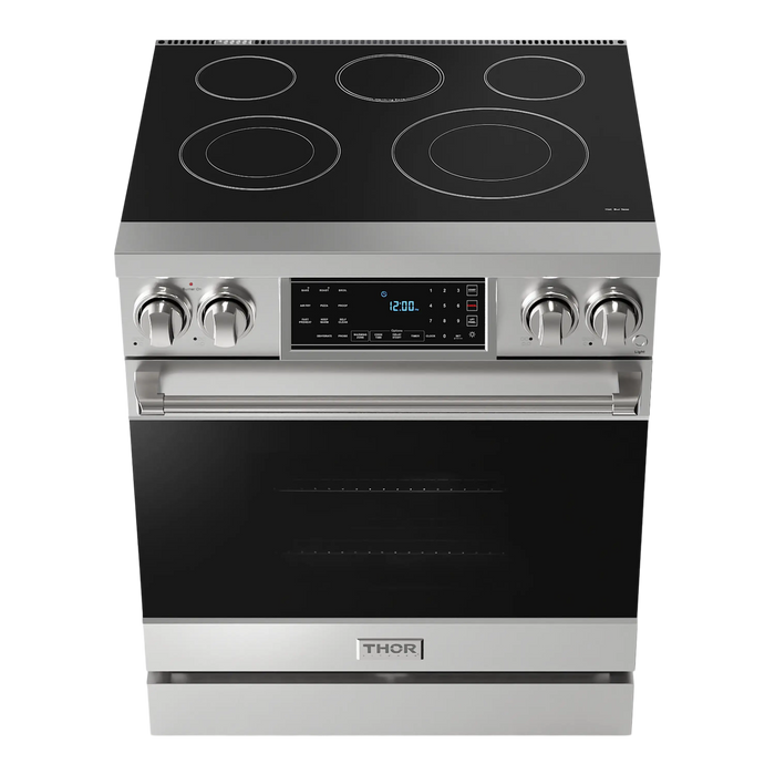 Thor Kitchen Gordon Ramsay Series 30-Inch Professional Electric Range with Tilt Panel Touch Control in Stainless Steel (RSE30)