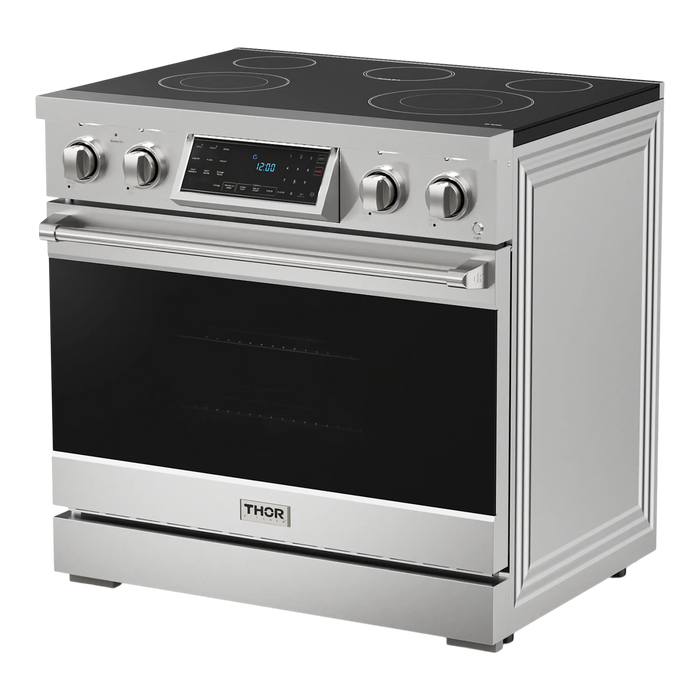 Thor Kitchen Gordon Ramsay Series 36-Inch Professional Electric Range with Tilt Panel Touch Control in Stainless Steel (RSE36)