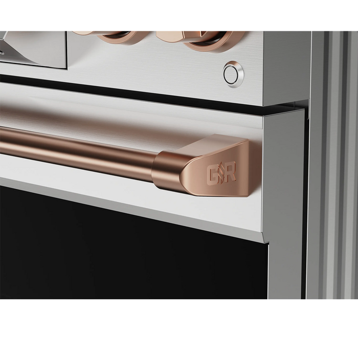 Thor Kitchen Gordon Ramsay Series 30-Inch Professional Gas Range with Tilt Panel Touch Control in Stainless Steel with Rose Gold Trim  (RSG30-RSG)