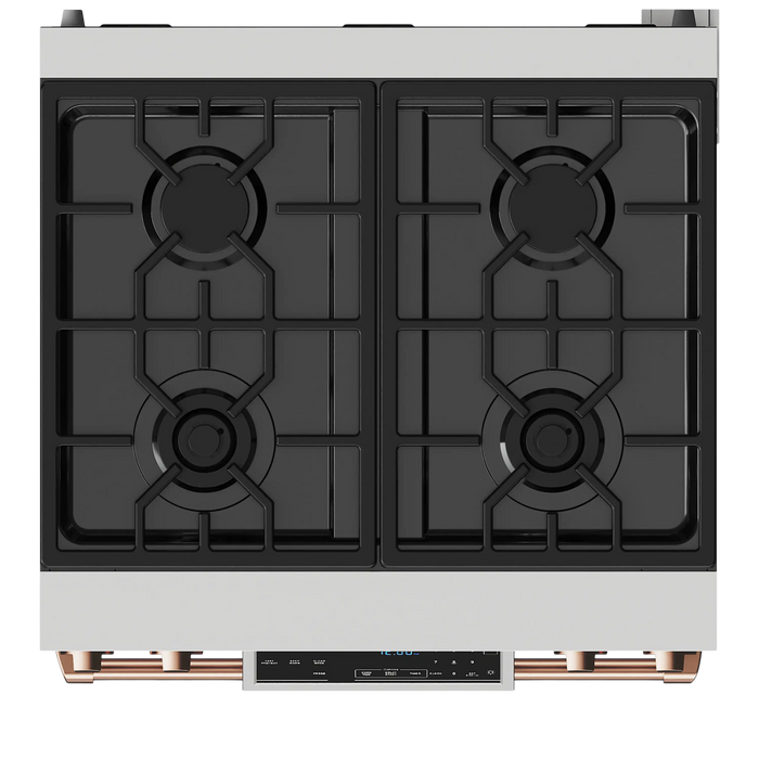 Thor Kitchen Gordon Ramsay Series 30-Inch Professional Gas Range with Tilt Panel Touch Control in Stainless Steel with Rose Gold Trim  (RSG30-RSG)