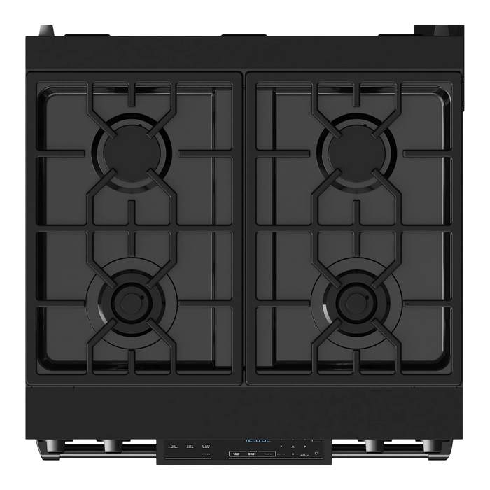 Thor Kitchen Gordon Ramsay Series 30-Inch Professional Gas Range with Tilt Panel Touch Control in Black (RSG30B)