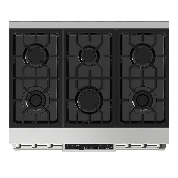 Thor Kitchen Gordon Ramsay Series 36-Inch Professional Gas Range with Tilt Panel Touch Control in Stainless Steel (RSG36)