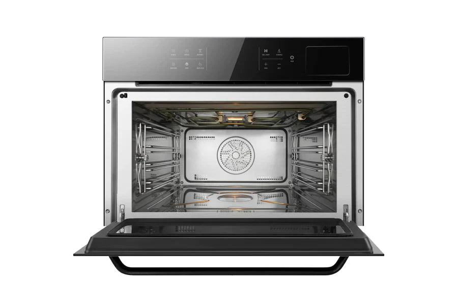 Robam 24 Inch Air Fry Convection European Element Single Electric Wall Oven in Black, ROBAM-CQ760