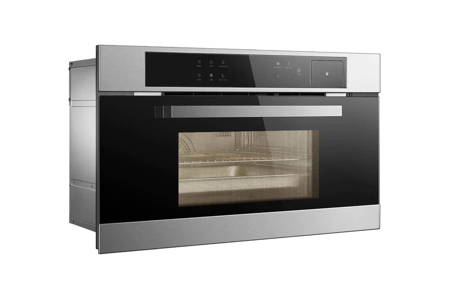 Robam 30 Inch Air Fry Convection European Element Single Electric Wall Oven in Black Glass, ROBAM-CQ762