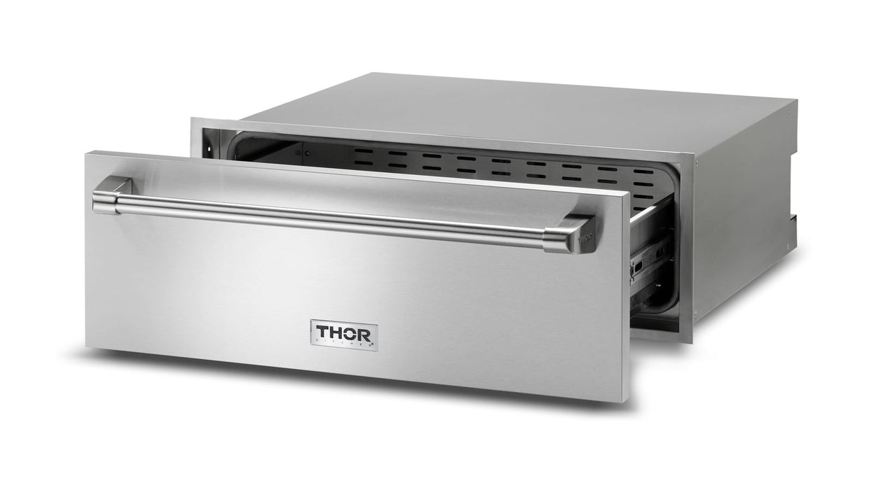 Thor Kitchen 2-Piece Pro Appliance Package - 30-Inch Electric Wall Oven & Warming Drawer in Stainless Steel