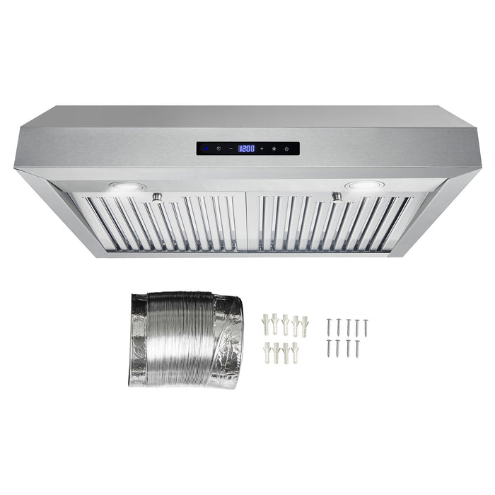 Cosmo 30" 380 CFM Convertible Under Cabinet Range Hood with Digital Touch Controls, UMC30-DL