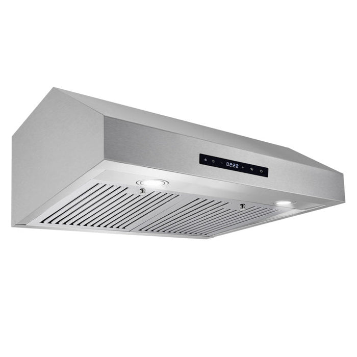 Cosmo Package - 30" Gas Range, Under Cabinet Range Hood, Refrigerator with Ice Maker and Dishwasher, COS-4PKG-128