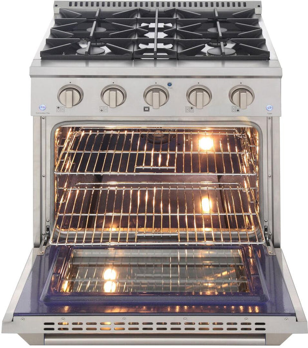 Kucht Professional 30 in. 4.2 cu ft. Natural Gas Range with Silver Knobs, KNG301-S