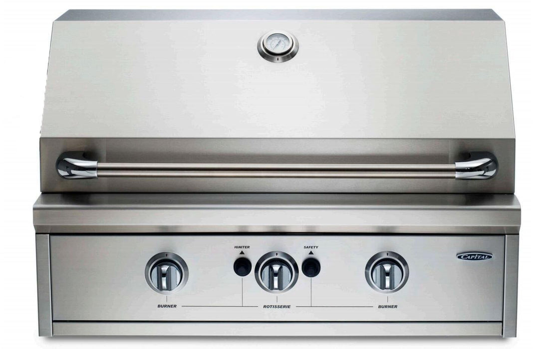 Capital 26" Professional Series Built-In Liquid Propane Grill with Standard Burners in Stainless Steel (PRO26BIL)