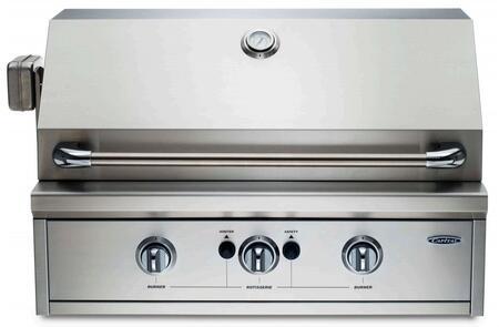 Capital 32" Professional Series Built-In Natural Gas/Liquid Propane Grill with Rotisserie Option in Stainless Steel (PRO32BIN/L)