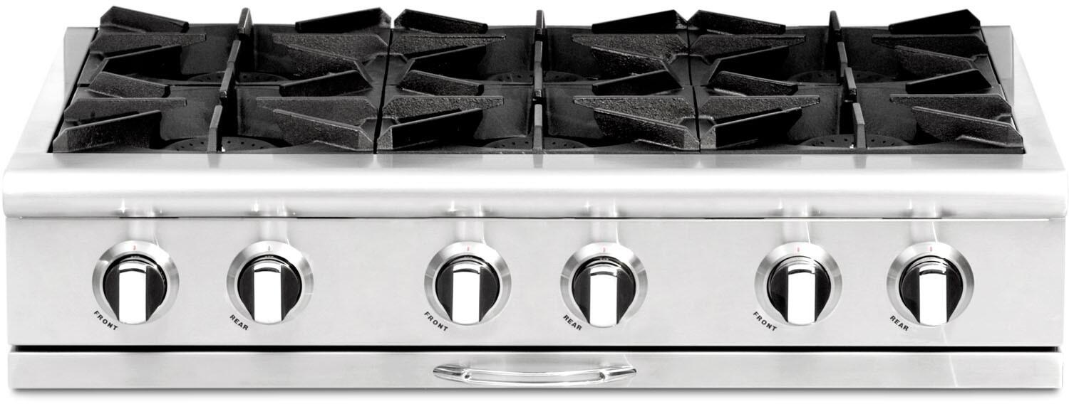 Capital 36" Culinarian Series Rangetop with 6 Open Burners, Optional Grill/Griddle in Stainless Steel (CGRT366)