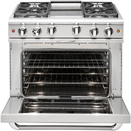 Capital 36" Precision Series Freestanding All Gas Range with 4.9 cu. ft Oven in Stainless Steel (MCR366)