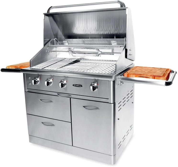 Capital 40" Precision Series Built-In Natural Gas/Liquid Propane Grill with Standard and Infrared Burners in Stainless Steel (CG40RBIN/L)