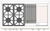 Capital 48" Precision Series Gas Rangetop with 8 Sealed Burners, Optional Grill/Griddle in Stainless Steel (GRT488)