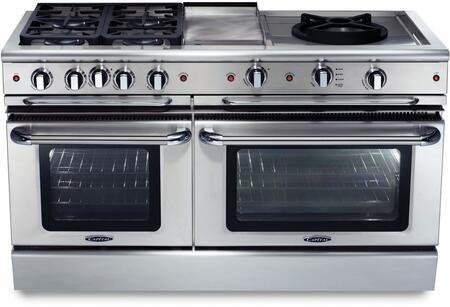 Capital 60" Precision Series Freestanding All Gas Range 7.7 cu. ft in Stainless Steel (GSCR606G)