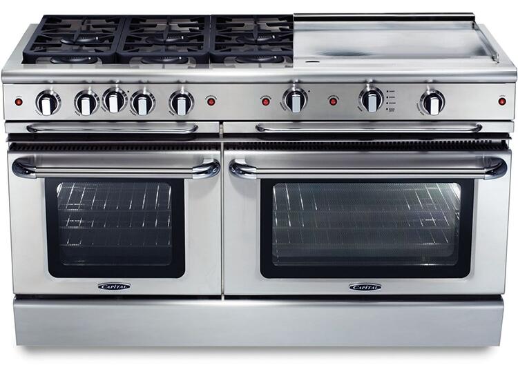 Capital 60" Precision Series Freestanding All Gas Range 7.7 cu. ft in Stainless Steel (GSCR606G)