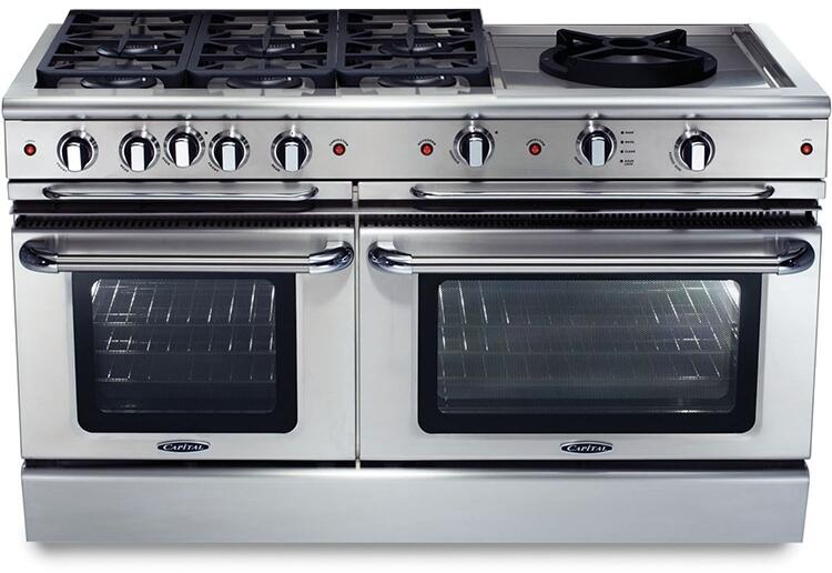 Capital 60" Precision Series Freestanding All Gas Range 7.7 cu. ft in Stainless Steel (GSCR606G)