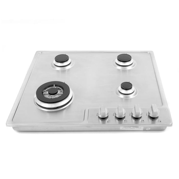 Cosmo 24" Gas Cooktop in Stainless Steel with 4 Sealed Burners, COS-640STX-E