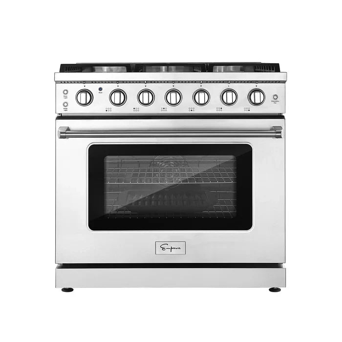 Empava 36" Slide-In Single Oven Natural Gas Range with 6 Burners - 6 cu.ft, EMPV-36GR11