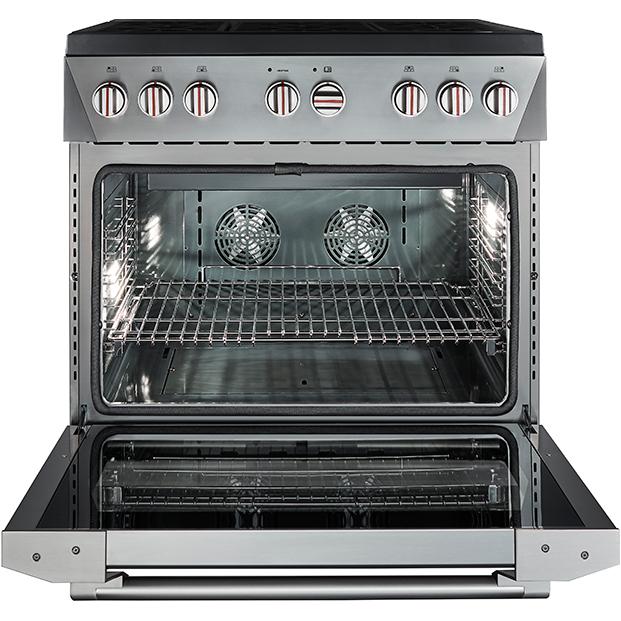 Forza 36-Inch 6.0 cu. ft. Stainless Steel Pro-Style Gas Range in Dinamico Blue (FR366GN-B)