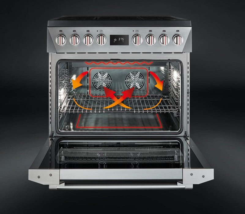 Forza 36-Inch Professional Dual Fuel Range in Stainless Steel (FR366DF)