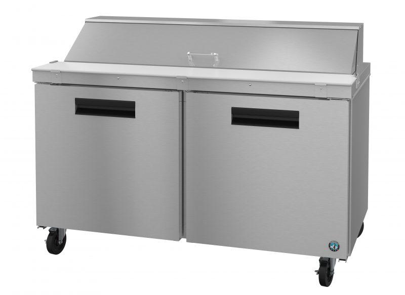 Hoshizaki SR60A-16, Refrigerator, Two Section Sandwich Prep Table, Stainless Doors